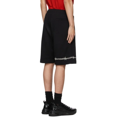 Shop Givenchy Black Basic Sweatshirt Shorts In 001-black
