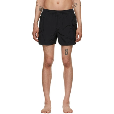Shop Y-3 Black Utility Swim Shorts