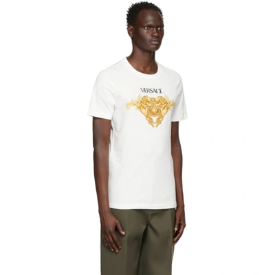 Shop Versace White Medusa Graphic T-shirt In 1w010 White