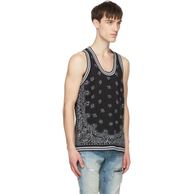 Shop Amiri Black Bandana B-ball Tank Top