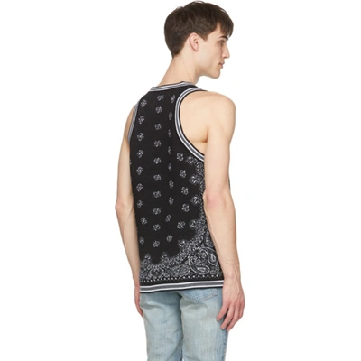 Shop Amiri Black Bandana B-ball Tank Top