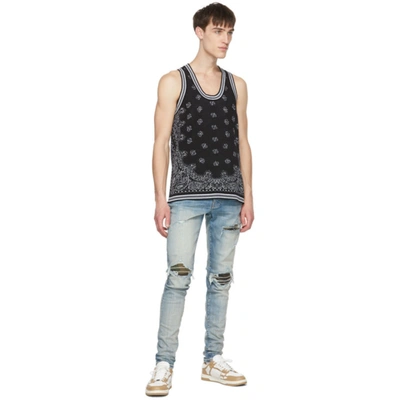 Shop Amiri Black Bandana B-ball Tank Top