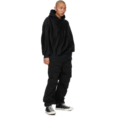 Shop N.hoolywood Black Extended Cuffs Hoodie