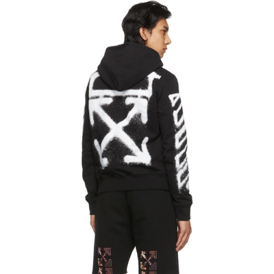 Shop Off-white Black Spray Marker Hoodie In Black White