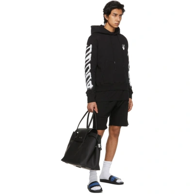 Shop Off-white Black Spray Marker Hoodie In Black White