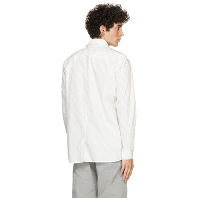Shop Georges Wendell White Logo Pattern Shirt In Bright White