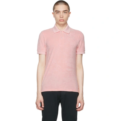 Shop Tom Ford Pink Toweling Polo In P03 Oubj