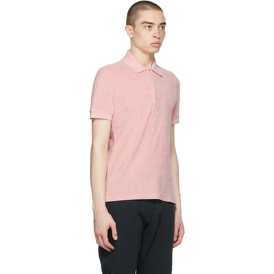 Shop Tom Ford Pink Toweling Polo In P03 Oubj
