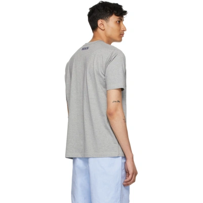 Shop Junya Watanabe Grey Jersey 'man' T-shirt In 1 Top Grey