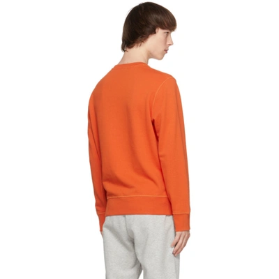 Shop Alexander Mcqueen Orange Graffiti Sweatshirt In 0909 Orange/khaki