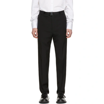 Shop Givenchy Black Wool Trousers In 001-black