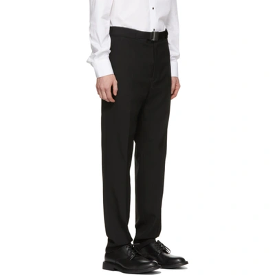 Shop Givenchy Black Wool Trousers In 001-black