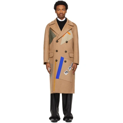 Shop Raf Simons Beige Sterling Ruby Edition Patches Coat In 00063 Camel