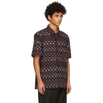 Shop Dolce & Gabbana Multicolor Geometric Print Bowling Shirt In Hh2ry Pois/stripes