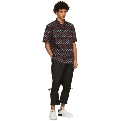 Shop Dolce & Gabbana Multicolor Geometric Print Bowling Shirt In Hh2ry Pois/stripes