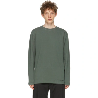 Shop Affix Green Heavy Jersey Micro Logo Long Sleeve T-shirt In Field Green