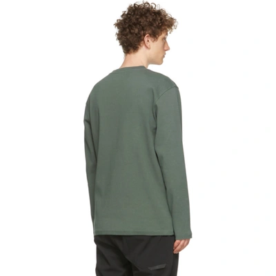Shop Affix Green Heavy Jersey Micro Logo Long Sleeve T-shirt In Field Green