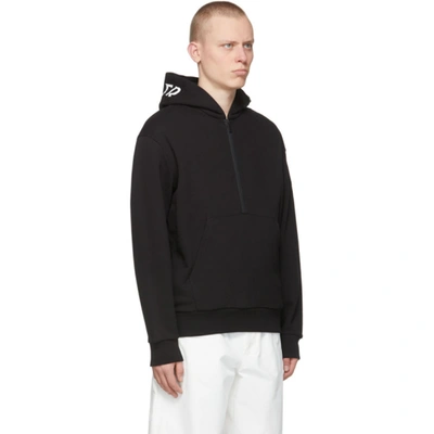 Shop Moncler Black Half-zip Hoodie In 999 Black