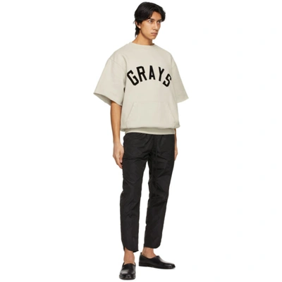 Shop Fear Of God Black Nylon Track Pants