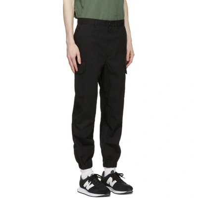 Shop Comme Des Garçons Homme Deux Black Nylon & Cotton Ripstop Cargo Pants In 1 Black