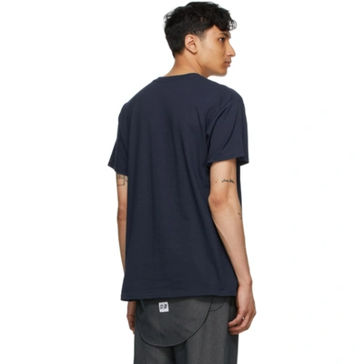 Shop Aïe Navy Printed Pocket T-shirt In Ae034 Navy