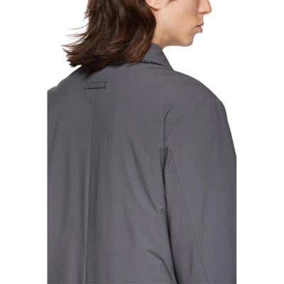 Shop The Very Warm Ssense Exclusive Grey Shell Filled Mac Coat