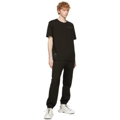 Shop Mcq By Alexander Mcqueen Black Relaxed Logo T-shirt In 1000 Darkest Black