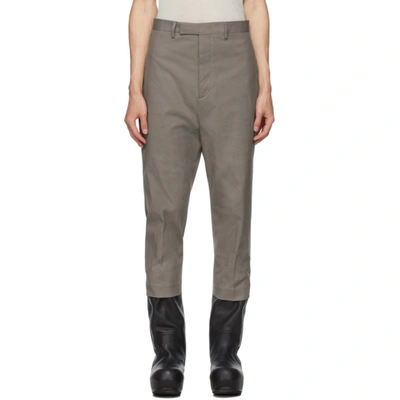 Rick Owens Larry Slim Astaires Cropped Trousers In 34 Dust | ModeSens