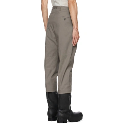Shop Rick Owens Taupe Cropped Astaire Trousers In 34 Dust