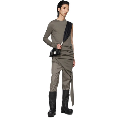 Shop Rick Owens Taupe Cropped Astaire Trousers In 34 Dust