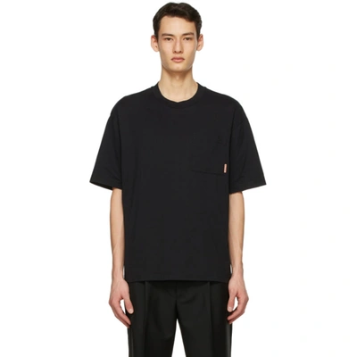 Shop Acne Studios Black Pocket T-shirt