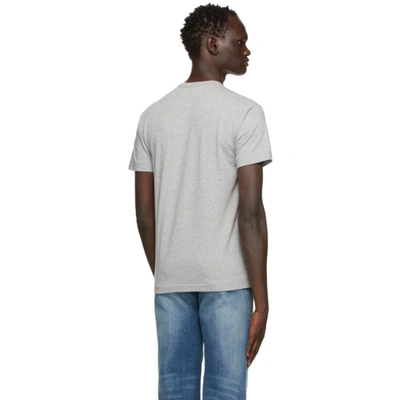 Shop Comme Des Garçons Play Grey Heart Patch T-shirt In 1 Grey