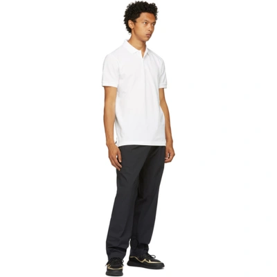 Shop Hugo Boss White Piro Polo In 102 Natural