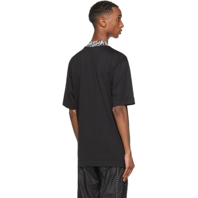 Shop Fendi Black Vertigo 'forever ' Collar T-shirt In F0pa4 Black