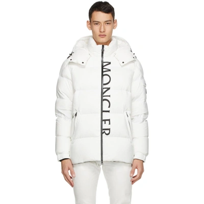 Shop Moncler White Down Maures Puffer Jacket In 042 White