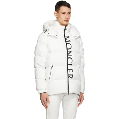 Shop Moncler White Down Maures Puffer Jacket In 042 White