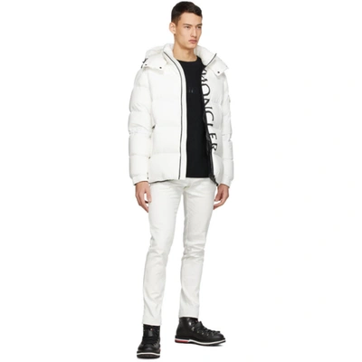 Shop Moncler White Down Maures Puffer Jacket In 042 White
