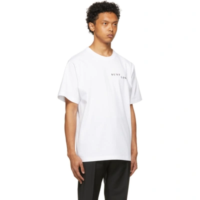 Shop Sunflower White Line T-shirt In 001 White