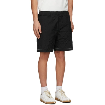 Shop Ader Error Black Distressed Shorts