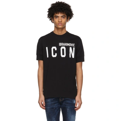 Dsquared2 Black Ibrahimovic Edition 'icon' T-shirt | ModeSens