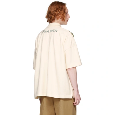 Shop Jw Anderson Off-white Oversized Veggie Polo In 002offwhite