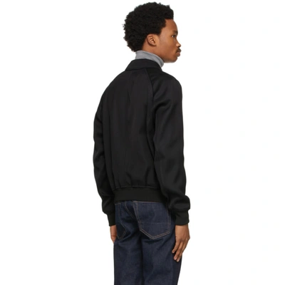 Shop Tom Ford Black Viscose Blouson Jacket In K09 Black