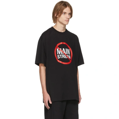 Shop Vetements Black 'no Mainstream' T-shirt