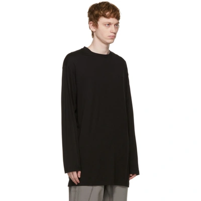 Shop A-cold-wall* Black Reversed Seam Long Sleeve T-shirt