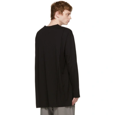 Shop A-cold-wall* Black Reversed Seam Long Sleeve T-shirt