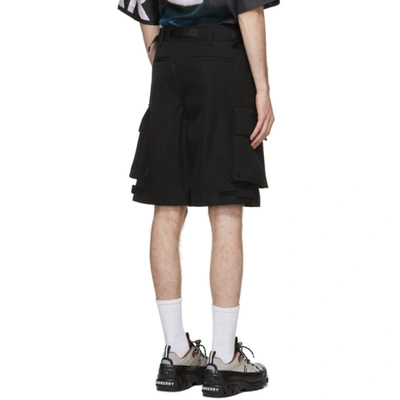 Shop Burberry Black Cargo Billy Shorts