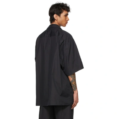 Shop Balenciaga Black Pajama Short Sleeve Shirt In 1000 Black