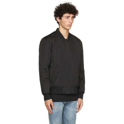 Shop Hugo Black Padded Boris2121 Bomber Jacket In 1 Black