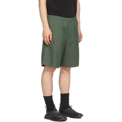 Shop Affix Green Flex Shorts In Field Green