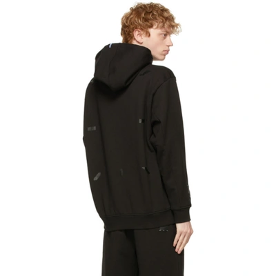 Shop Mcq By Alexander Mcqueen Black Relaxed Hoodie In 1000 Darkest Black